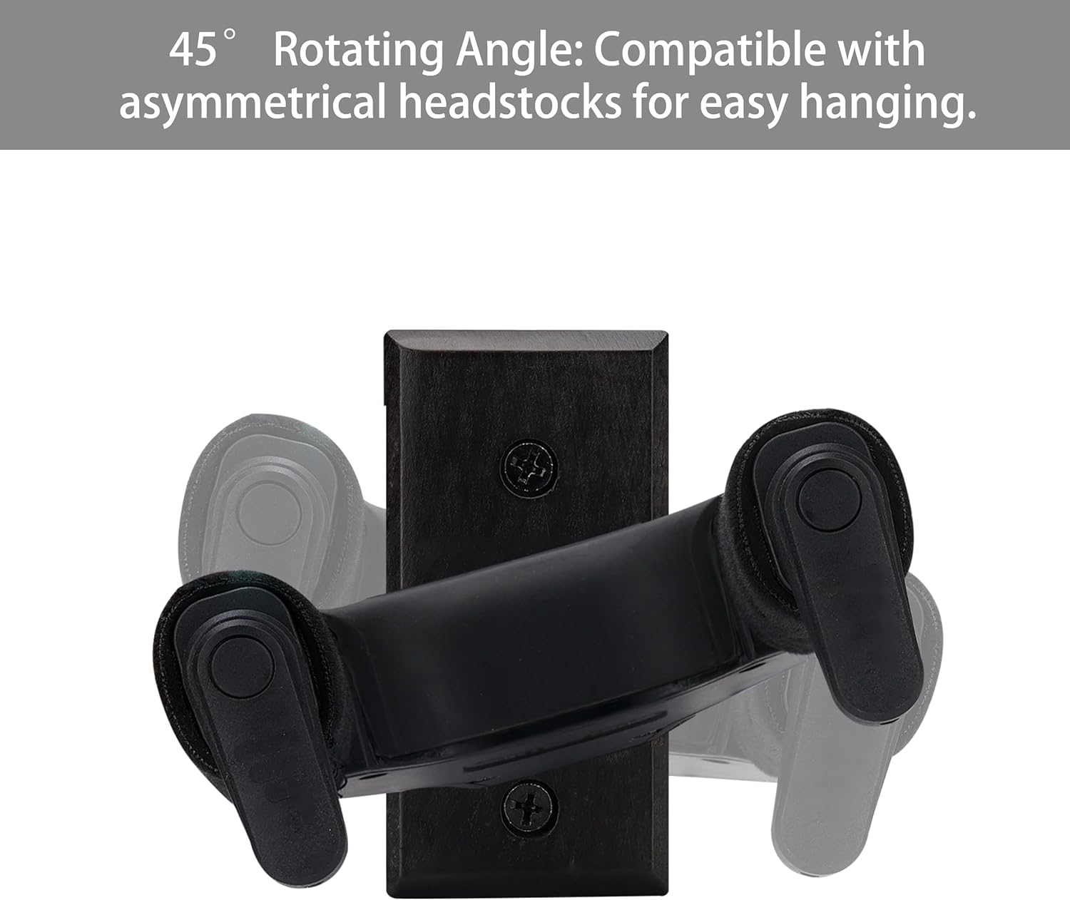 Sondery Guitar Wall Mount Hanger, Auto Lock and Adjustable Hook Holder for Acoustic and Electric Guitar, Ukulele, Bass, Banjo and Mandolin, Safely Cradles Nitro-Finished and High-End Guitars