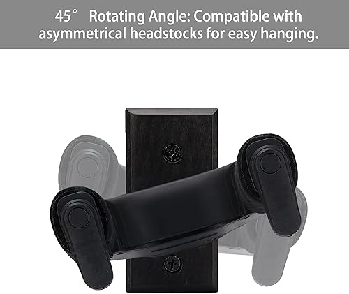 Miniatura 4 de Sondery Soporte de pared para guitarra, bloqueo automático y soporte de gancho ajustable para guitarra acústica y eléctrica, ukelele, bajo, banjo y