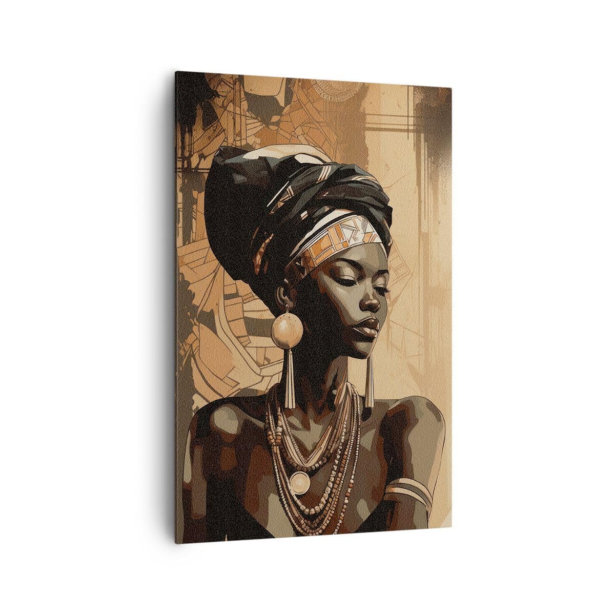 ARTTOR Lienzo Decorativo 80x120 cm Moderno Vertical África Personas - 6211 | Cuadro sobre Lienzo Grande Arte mural Decoración del Hogar Salón Dormitorio Cocina sobre Lienzo Cuadros de Pared Estilo