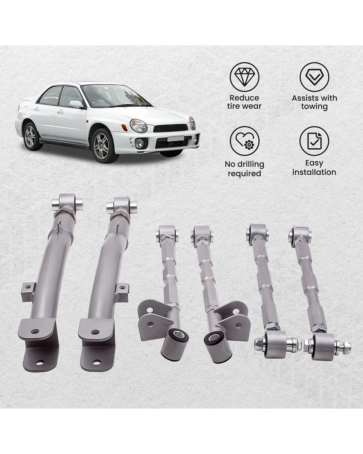 インプレッサ GDA WRX STI製アーム6点