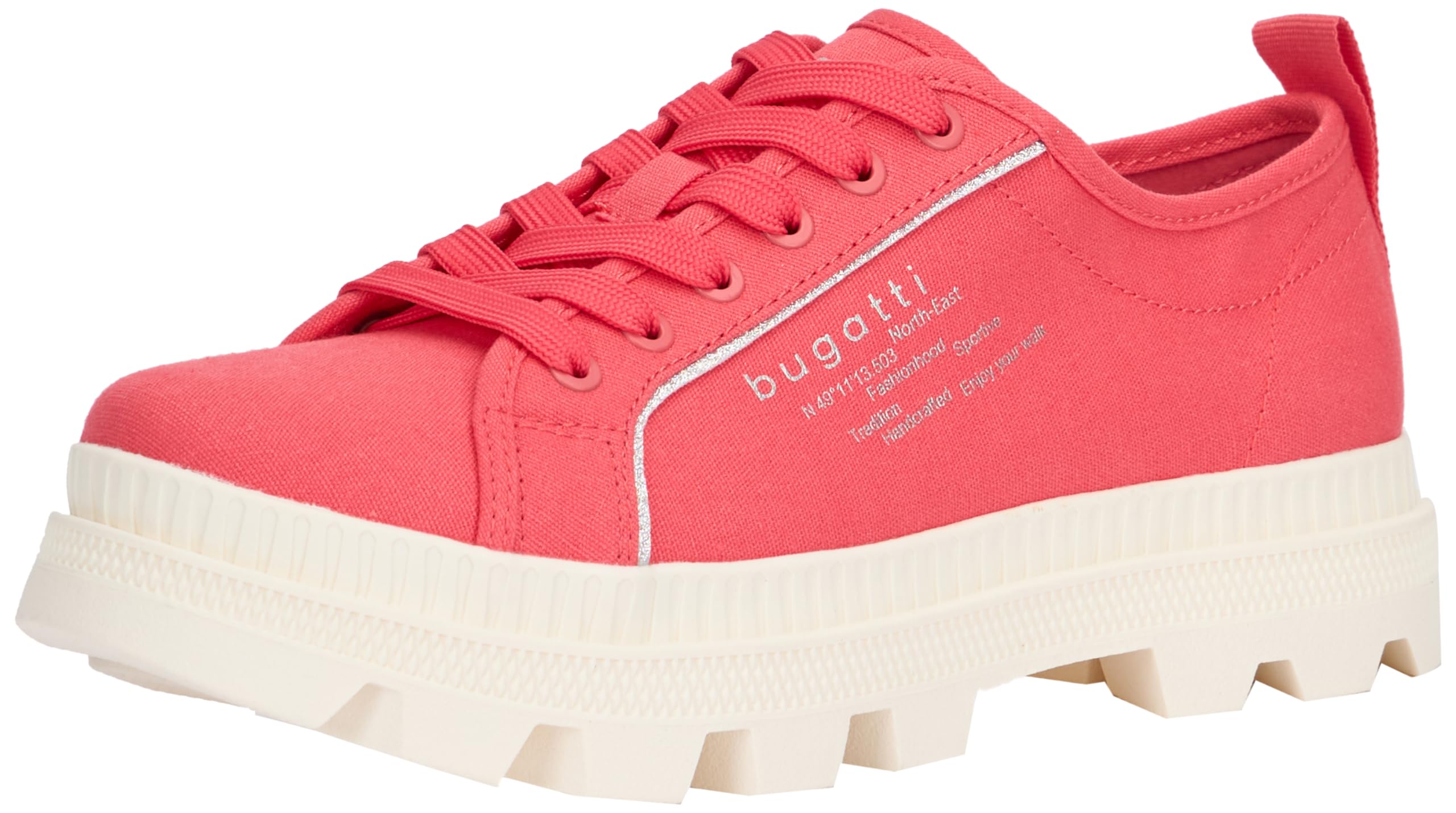 bugatti Women's Daiquiri Lace Shoe, Red, EU 38 / UK 5, red, 5 UK