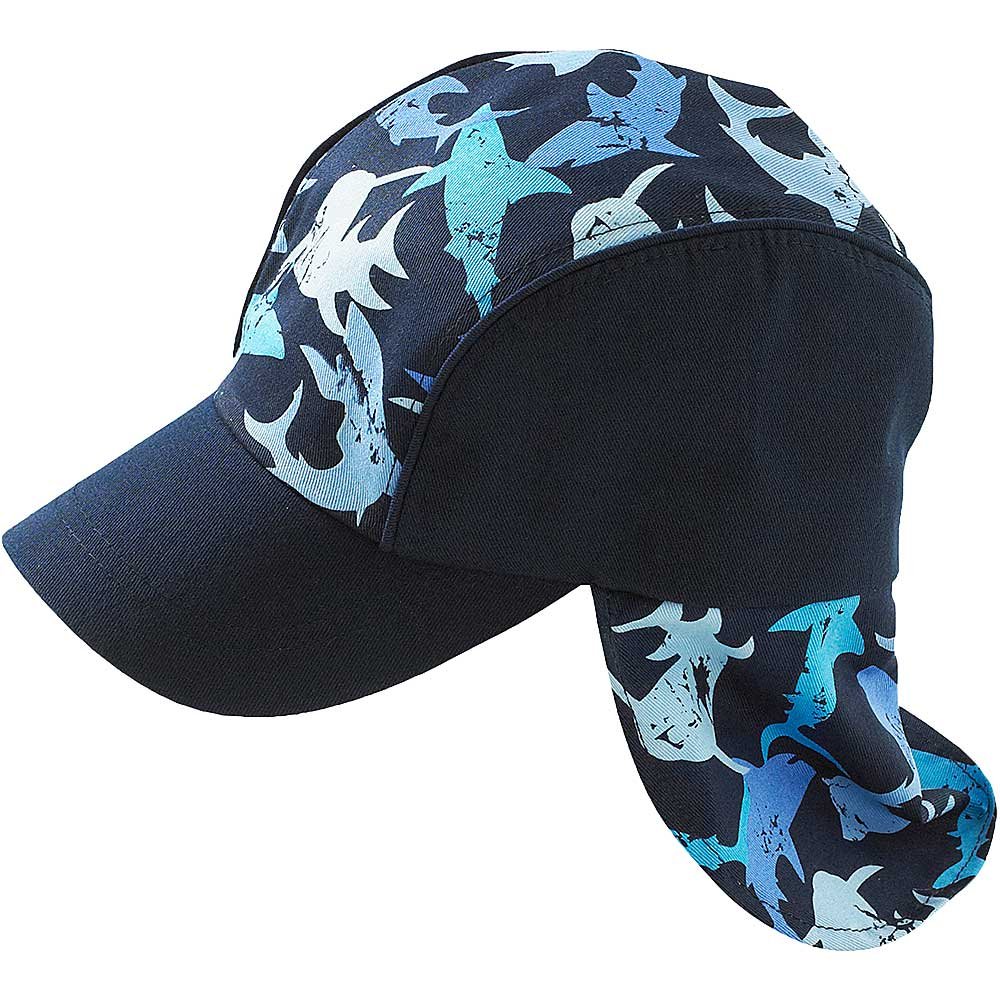 Hats, Hats, Hats Boys Shark Print Dinosaur Shark Animal Print Legionnaire Peak Summer Sun Cap Hats Uk Seller - 3/6 Years