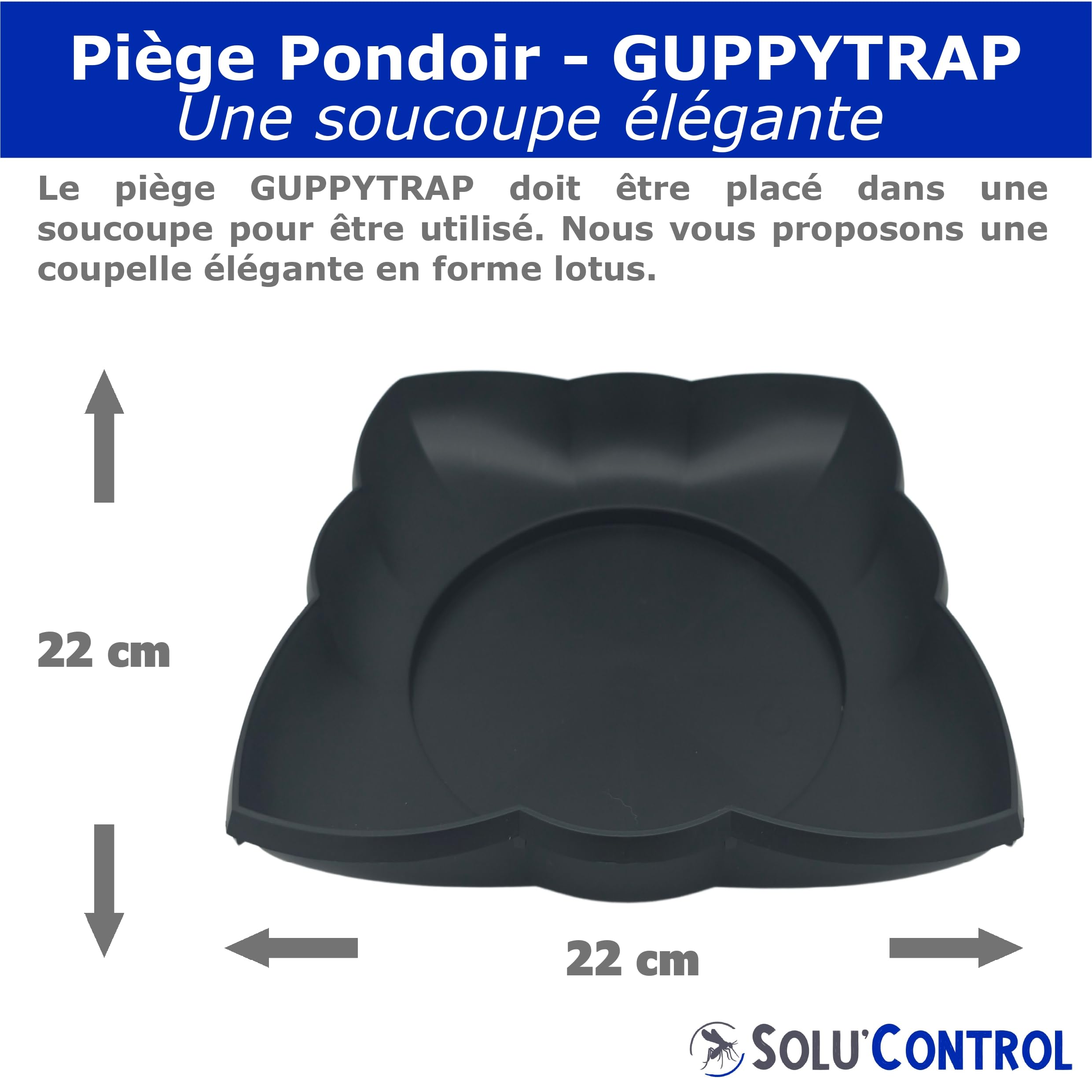2 Guppy Trap + 2 coupelles, Piège Pondoir à Moustiques Écologique, sans Insecticide, sans Adhésif, Médaille d'argent Concours Lépine 2023, Fabriqué en France