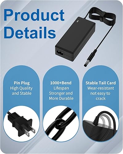 Miniatura 5 de Cable de alimentación para monitor Samsung DC 14V 4A para Samsung SyncMaster 32" 27" 24" 22" 23" 20" 19" 18" 17" 15" Pantalla LED LCD TFT Monitor TV