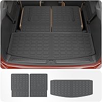 Vista 1 de alfombra de carga para maletero, protector de cubierta de asiento trasero de elastómero termoplástico (alfombra de maletero + alfombra de respaldo)