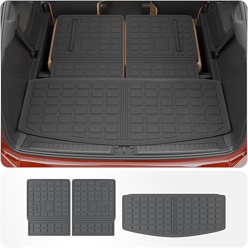 Vista 197 de Alfombrilla de carga compatible con Nissan Pathfinder 2022-2024 2025, forro de carga TPE para todo tipo de clima, accesorios Pathfinder 2023