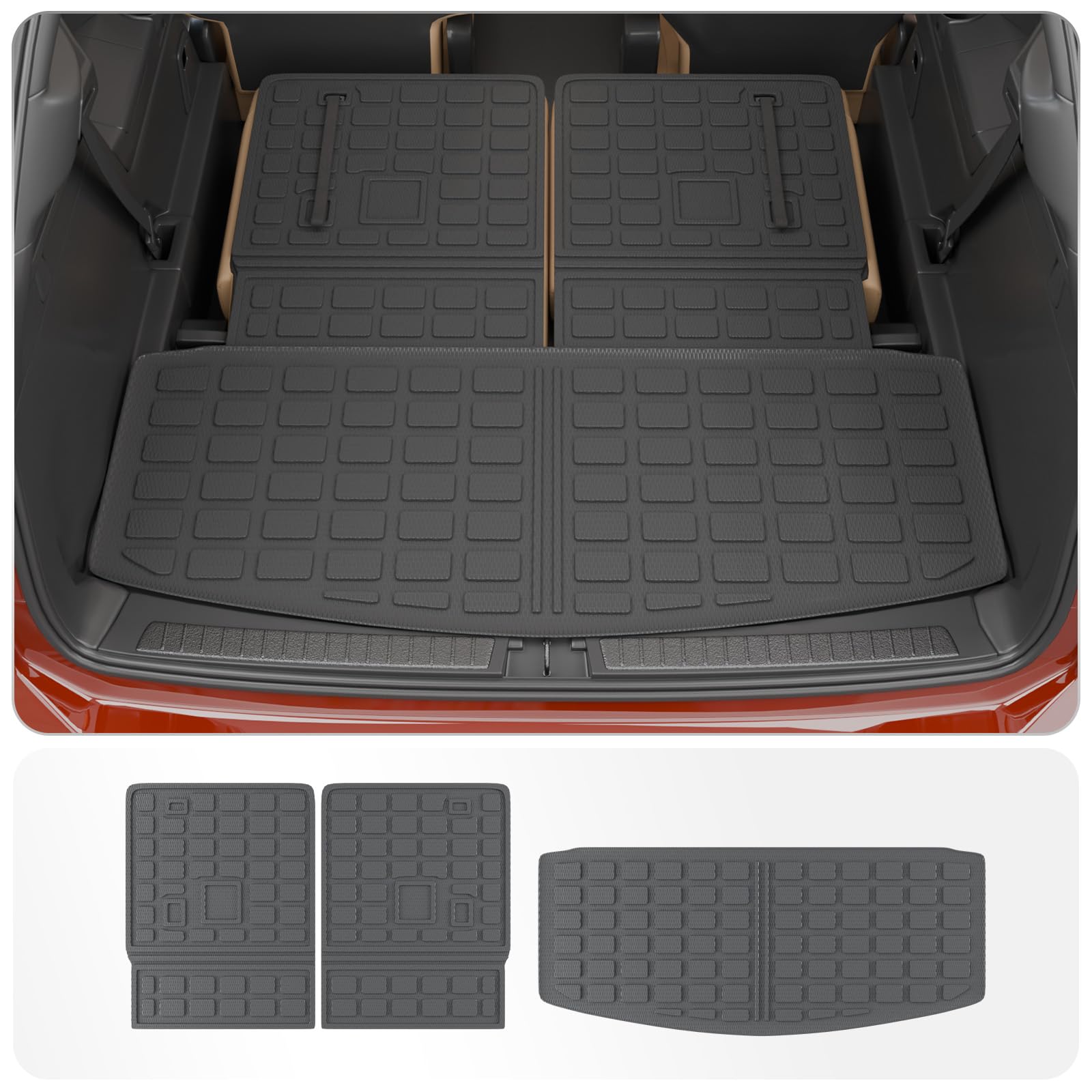 Cargo Mat For 2020-2025 Ford Explorer Trunk Mat TPE Cargo - View #8