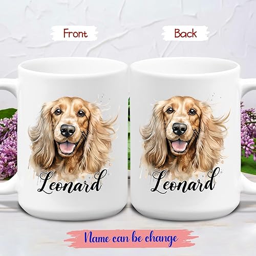 Vista 140 de Taza de café con nombre personalizado de pastor alemán, 11 15 onzas, taza de cerámica blanca de pastor alemán personalizado, regalos para hombres