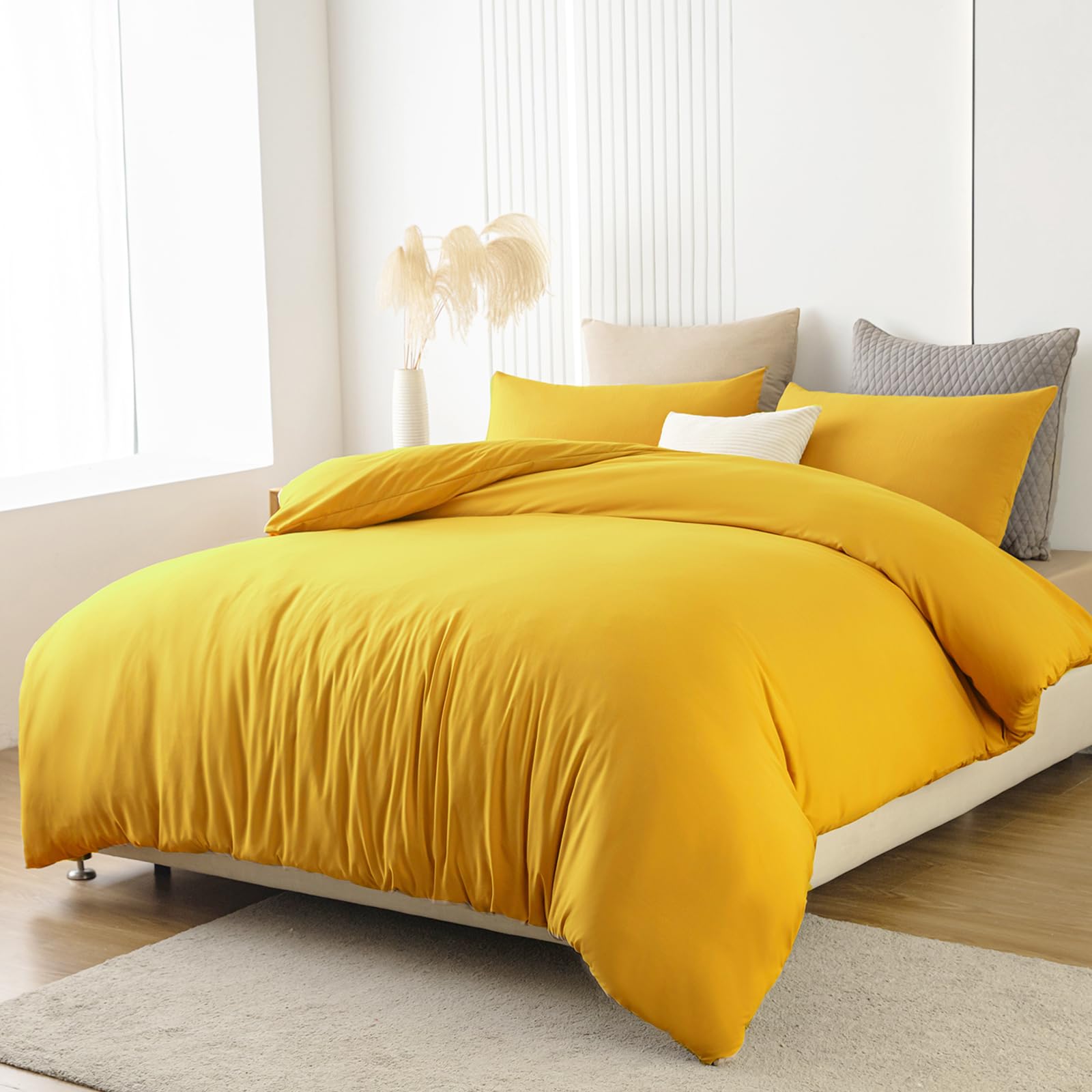 Set Biancheria Letto Soifox Microfibra - 200x220cm, Non Stirabile, Copripiumino + 2 Federe 80x80cm - Foto 3