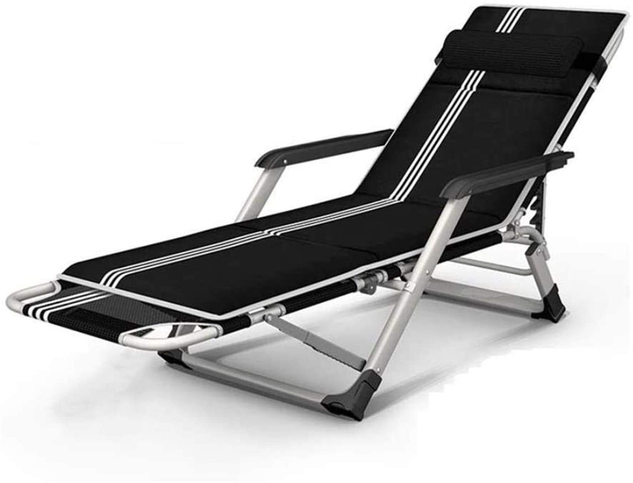 Fauteuil inclinable pliant et chaise longue zéro gravité avec appui-tête