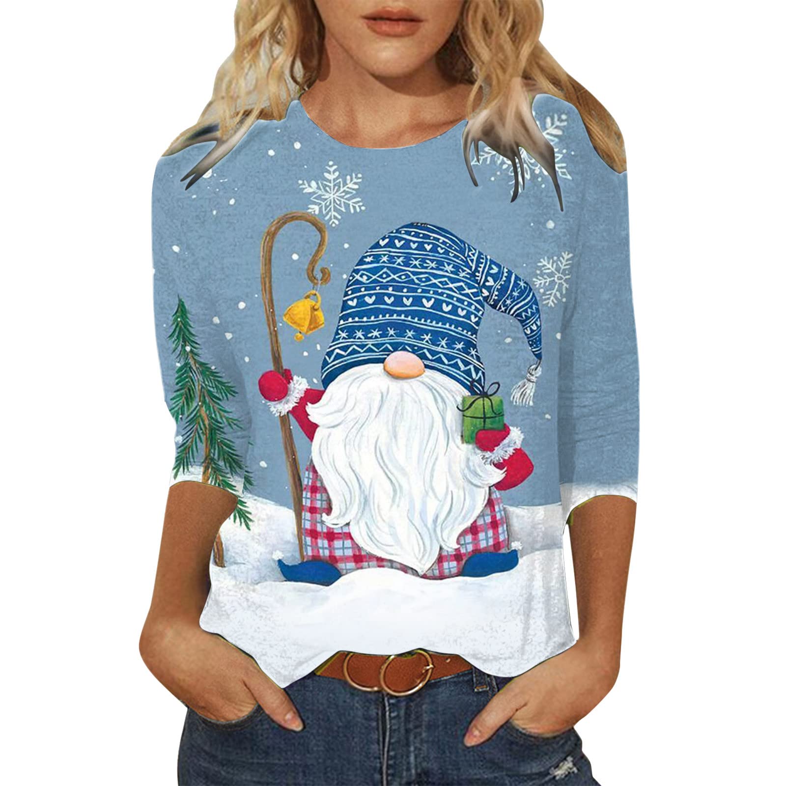 Funny Christmas Sweatshirt Christmas T Shirt Womens Merry and Bright Shirt  Print Tree T Shirt Holiday Graphic Tee Tops Short Sleeve Plus Size Tops