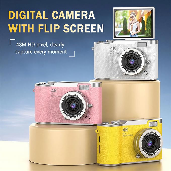 Cámara digital 1080P con pantalla HD plegable de 2.4 pulg miniatura 2