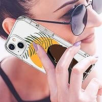 Vista 2 de LUHOURI Funda para iPhone 15 con protector de pantalla – Cristal acrílico transparente – Diseños de moda para mujeres y niñas – Funda protectora