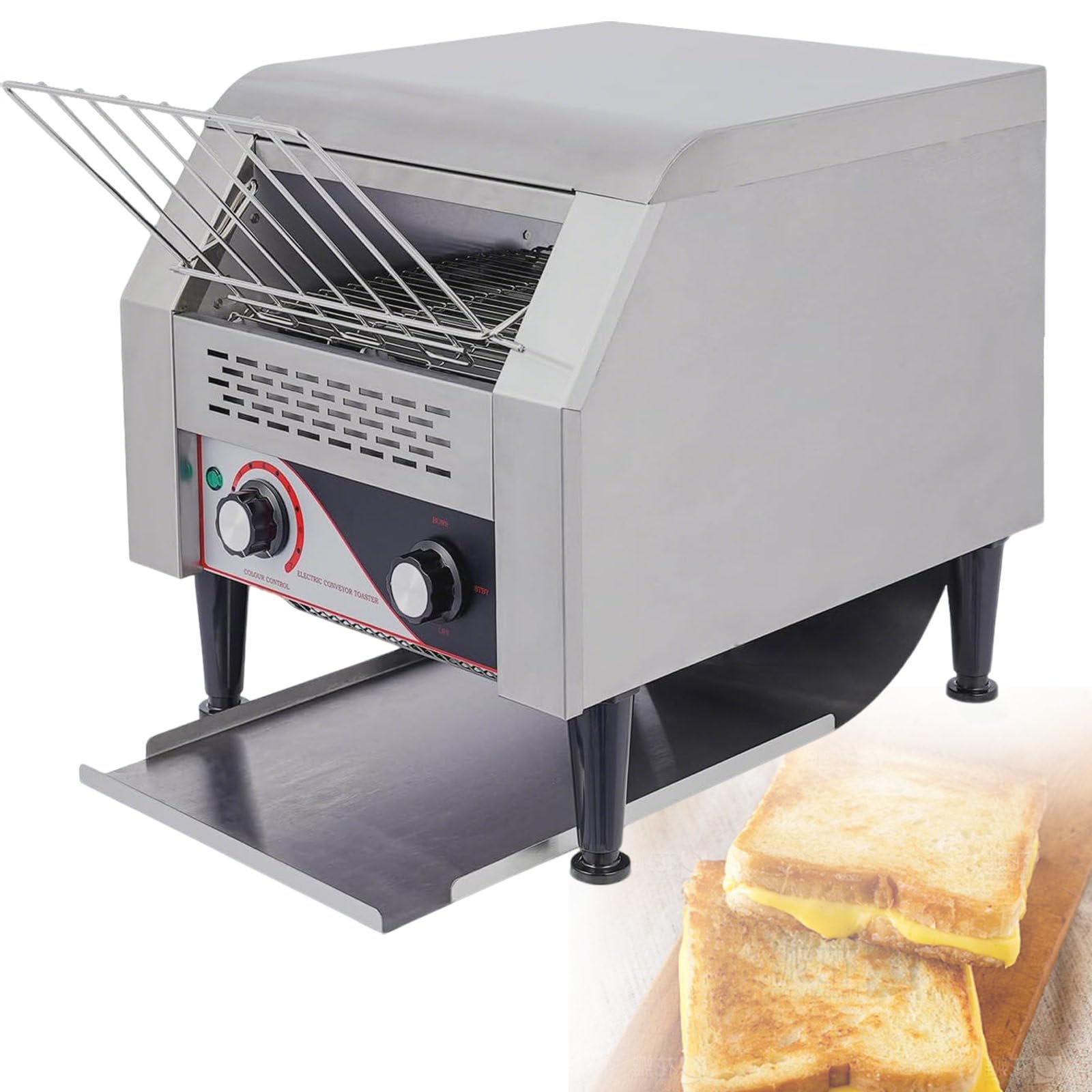 Comercial Tostadora con Cinta transportadora de 150/300/450 rebanadas por Hora, Horno Industrial Giratorio de encimera con 7 Niveles de Tostado, tostadora eléctrica para Restaurante 300Type