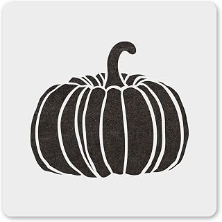 MAGJUCHE Pumpkin Stencil 12 Inches, Reusable Fall Halloween Stencil for Painting DIY Crafts Decor