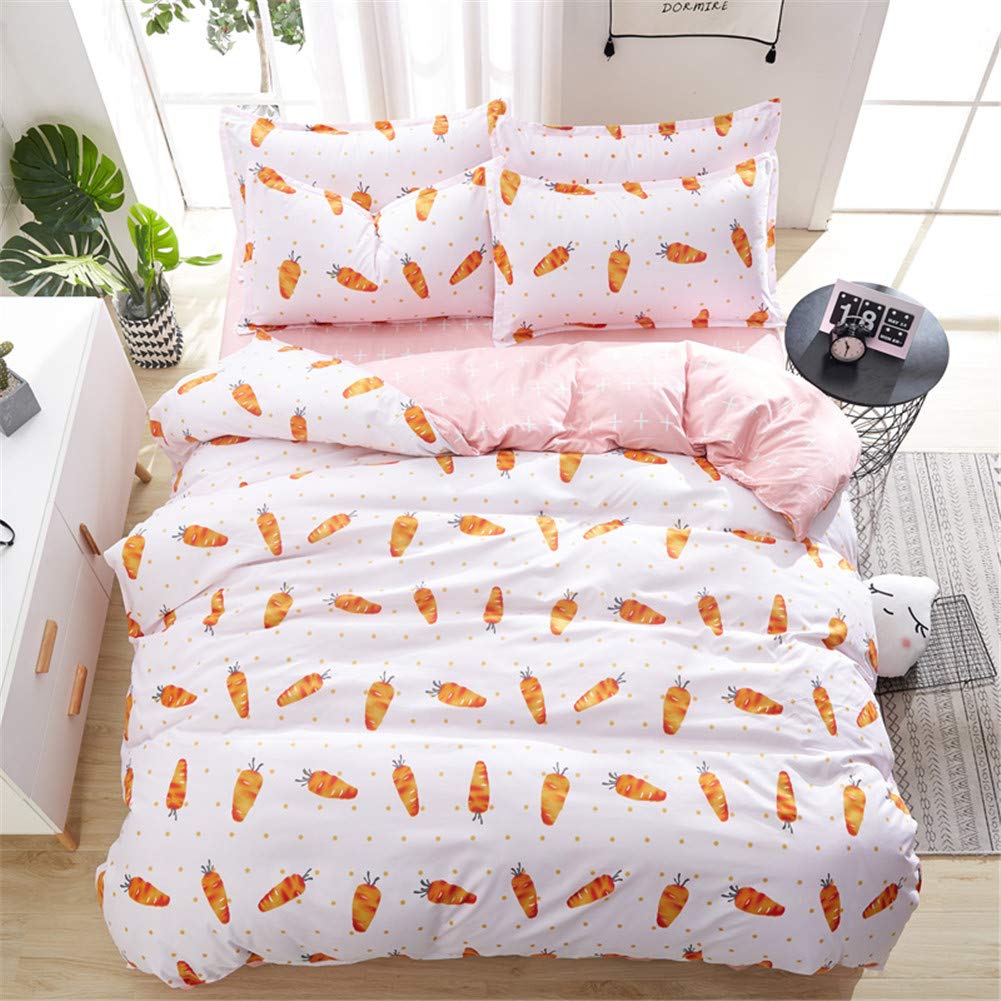 Chambre à coucher élégant classique lit imprimé avec parure complète en microfibre fine