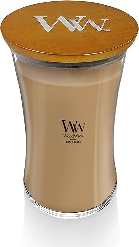 Vista 137 de WoodWick - Vela mediana de reloj de arena, aroma Fireside, cera de mezcla de soja prémium, se agrieta mientras se quema, perfecta para regalo, 9.7