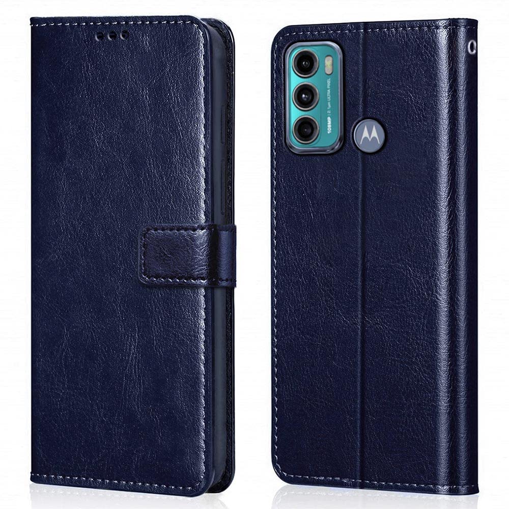 WOW IMAGINE Shock Proof Flip Cover Back Case Cover for Motorola Moto G60 | G40 Fusion (Flexible | Leather Finish | Card Pockets Wallet & Stand | Blue) (B09KCDGLDV) Amazon Price History, Amazon Price Tracker