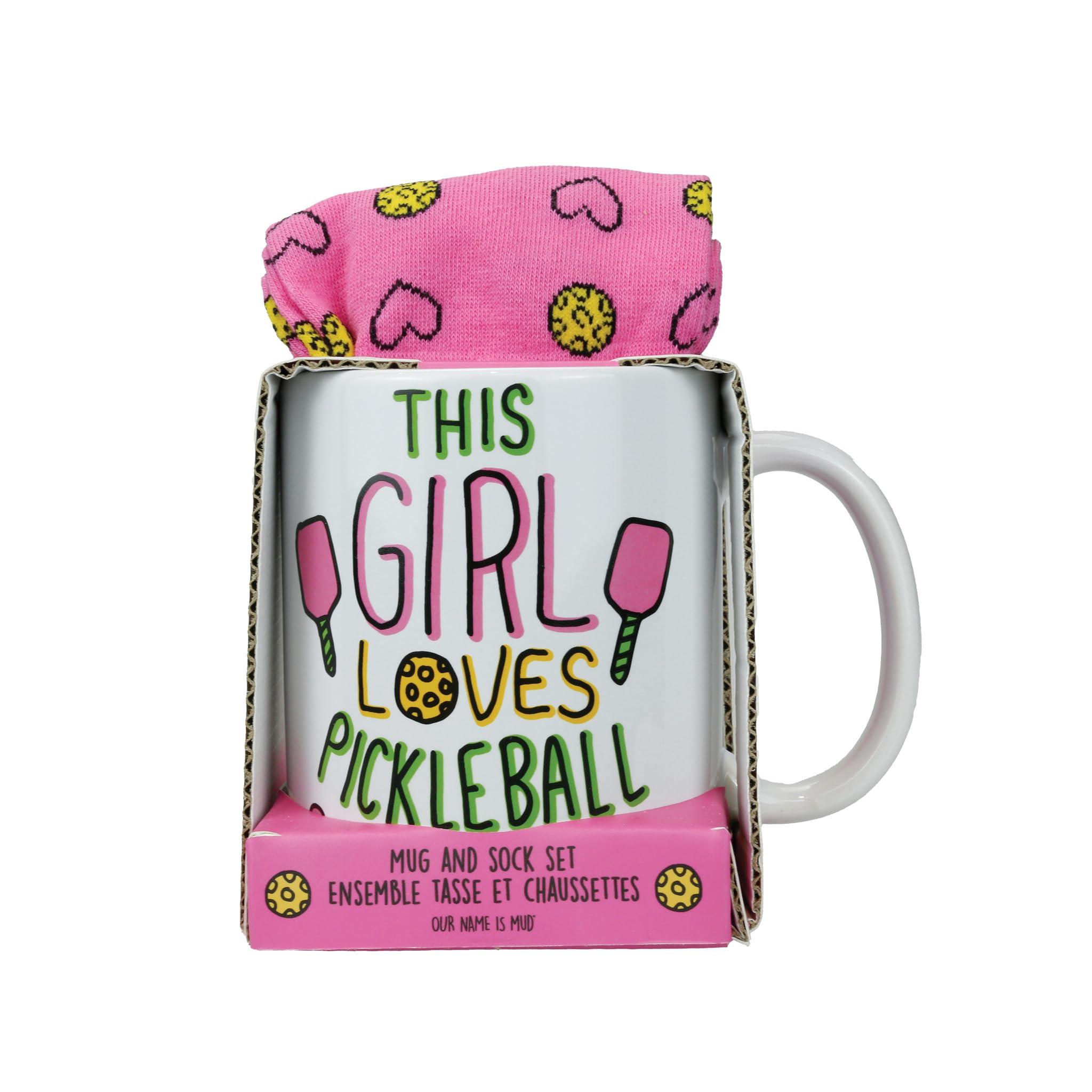 Mug 414 ml et chaussettes pickleball Enesco pour vos pauses après-match