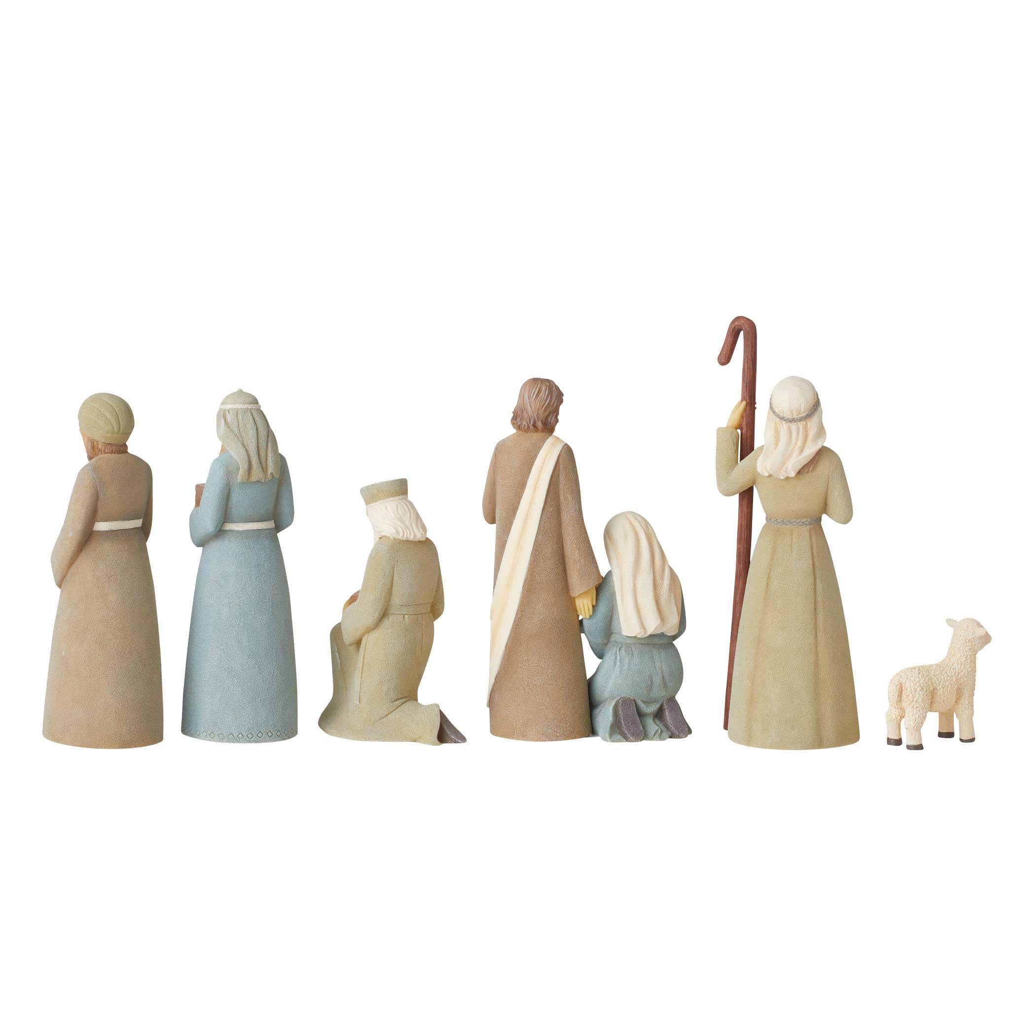 Enesco Foundations Ensemble de Figurines Miniatures de la crèche de Noël, 11,4 cm, Multicolore