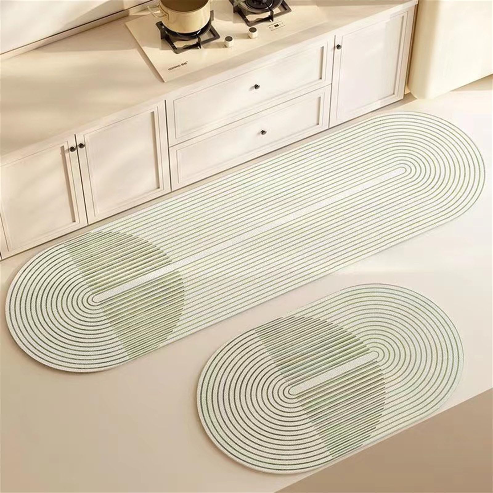 Mat de sol résistant aux taches en diatomite premium Highdi vert