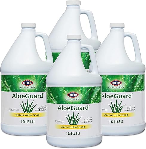 Miniatura 10 de Clorox Healthcare AloeGuard Jabón antimicrobiano, 27 onzas cada uno (paquete de 12)  Bolsa de jabón de manos antimicrobiano en caja para lavado de
