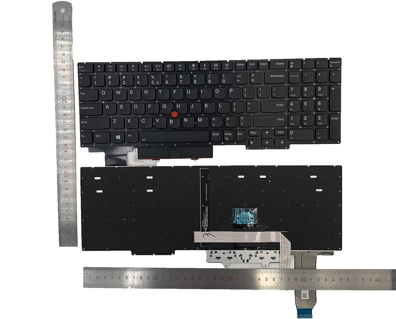 Laptop Replacement US Layout Keyboard with Backlit with Pointer for Lenovo Thinkpad E15 Gen 1 E15 Gen 2 2020 (20T8 20T9 20TD 20TE), Black