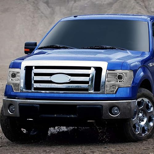 Miniatura 6 de DNA MOTORING HL-3D-F15009-CH-CL1 Faros delanteros de proyector de carcasa cromada con barra de luz LED 3D compatible con 09-14 F150