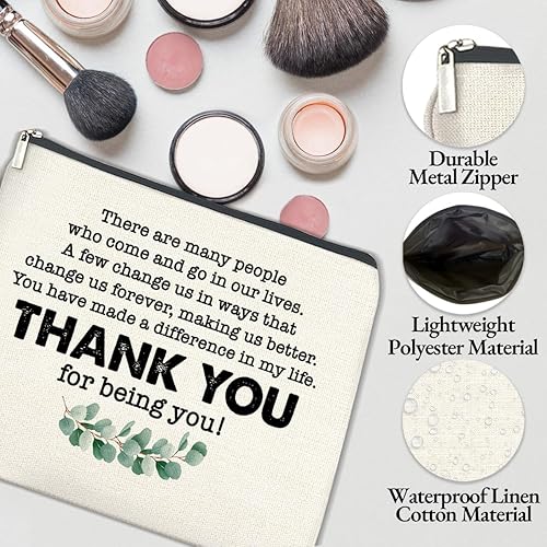 Miniatura 3 de Bolsa de maquillaje de agradecimiento, regalos de agradecimiento para mujeres, amigas, hermanas, mejores profesoras, bolsa de cosméticos de