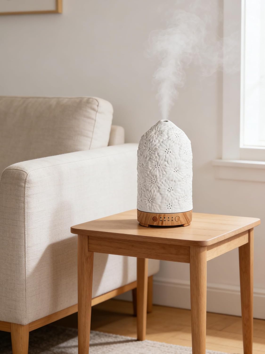 Sunflower Ceramic Essential Oil Diffusers,Small Cute for Office, Home for Aromatherapy,Bedroom Humidifier Air Fragrance,Room Scent, Smell,Light Decor para Casa De Essentials Aesthetic Electric Aroma
