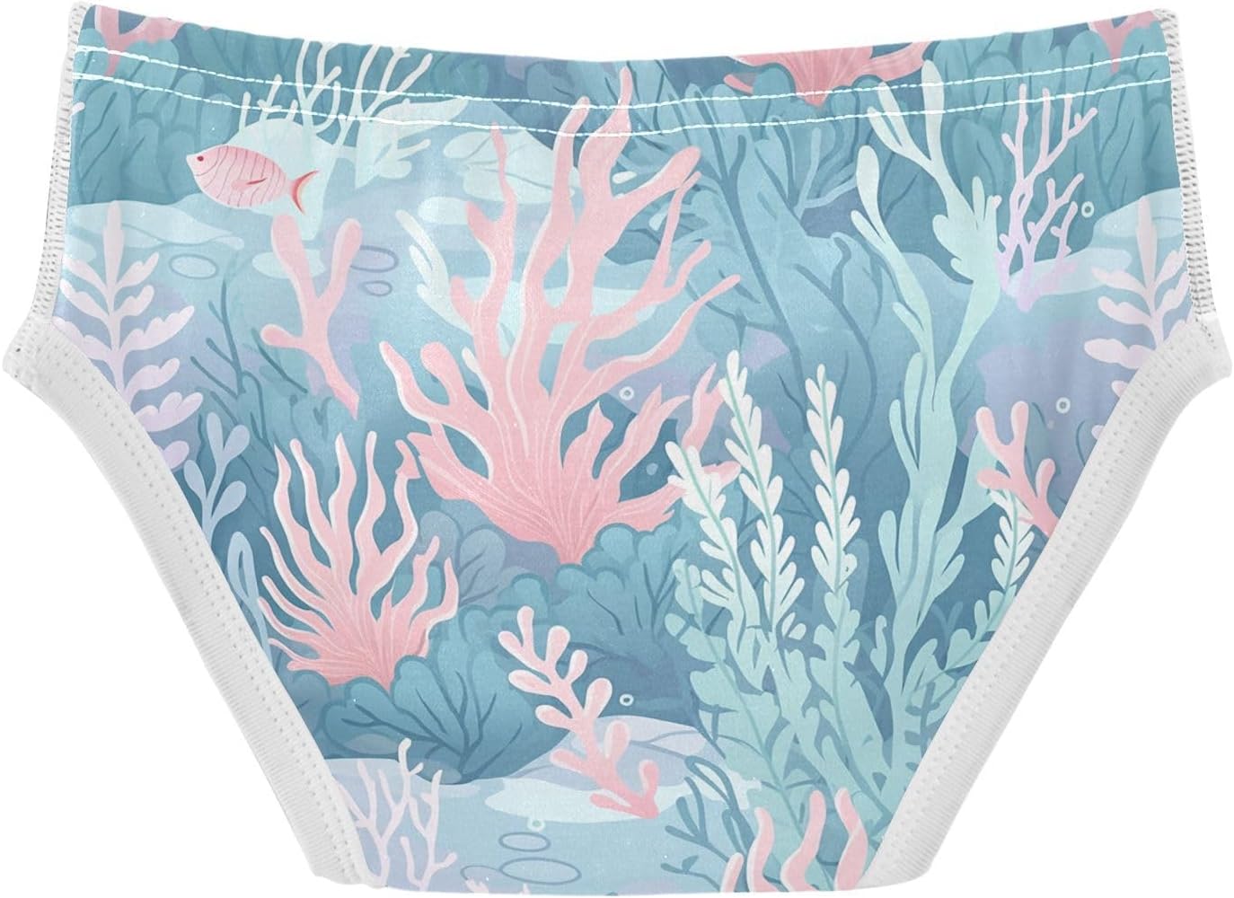 visesunny Boys Cotton Underwear Ocean Coral Fish Bubble Pattern Printed Toddler Soft Training Briefs Size 2T-8Y for Kids