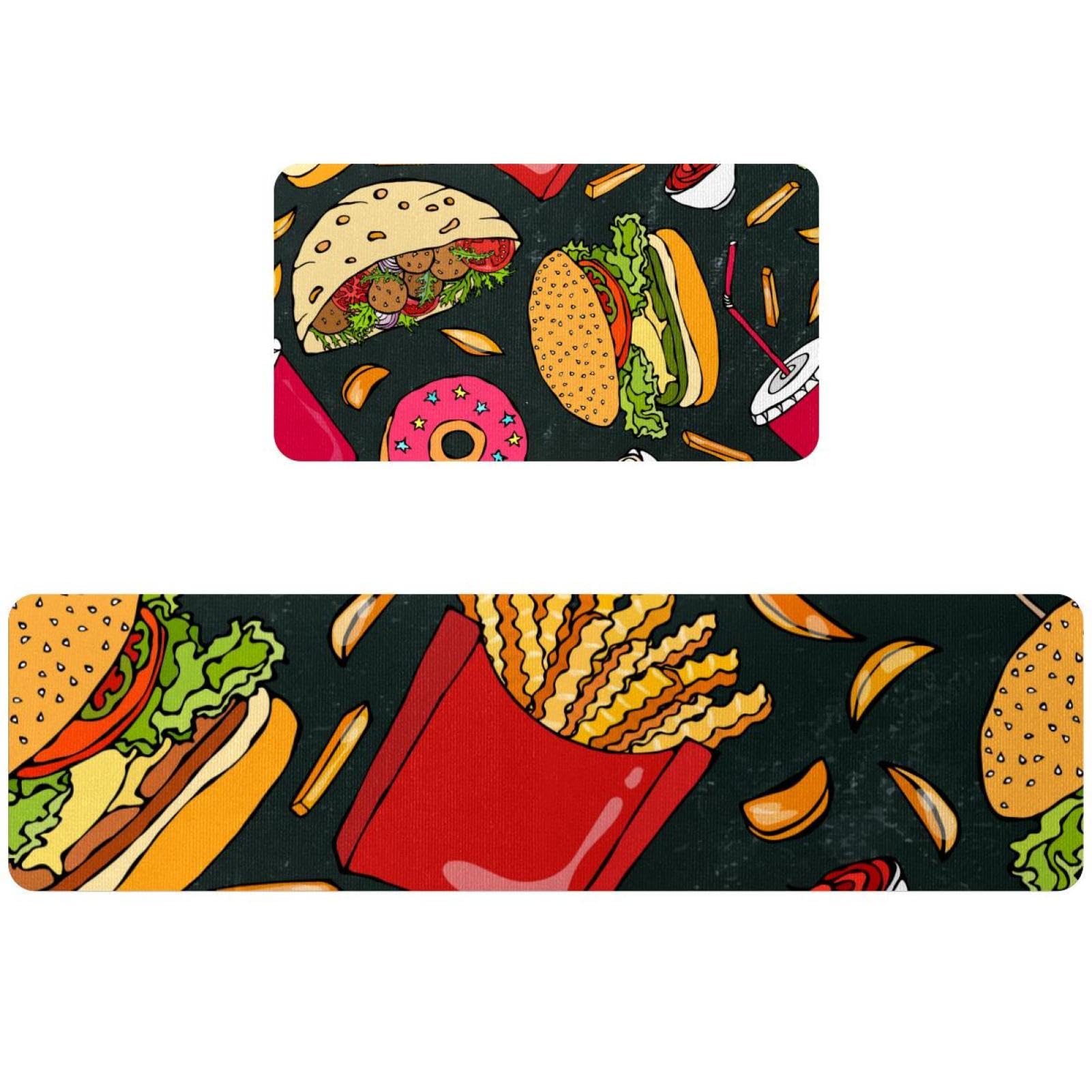 Tapete de cocina de 2 piezas lavable, alfombra absorbente para cocina y lavado