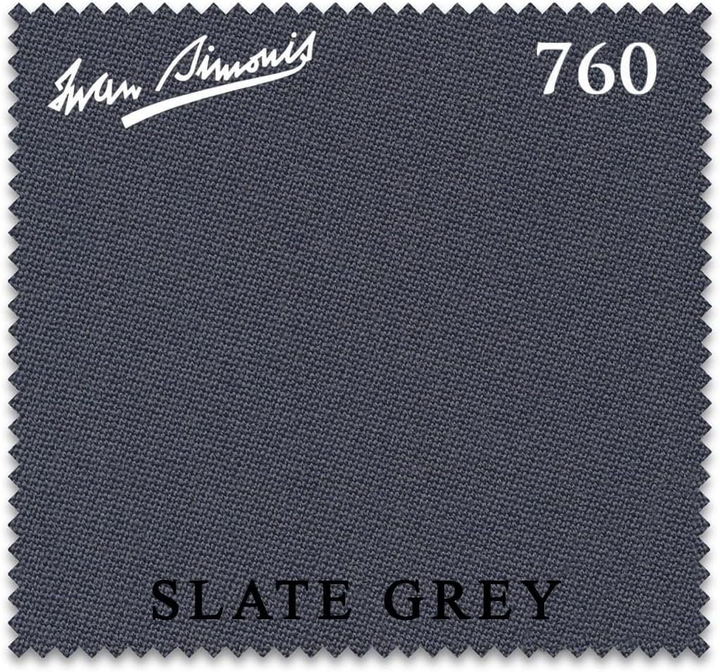 Simonis 760 Pool Billiard Table Cloth - Authorized Dealer (Slate Grey, 10 ft)