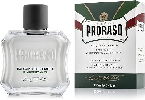 Proraso Tıraş Sonrası Balsam - Okaliptus Yağı Ve Mentollü 100 mL | Canlandırıcı, Alkolsüz, Okaliptüs Yağı ve Mentol İçeren, Cildi Canlandırır, İtalya'da Üretilmiştir