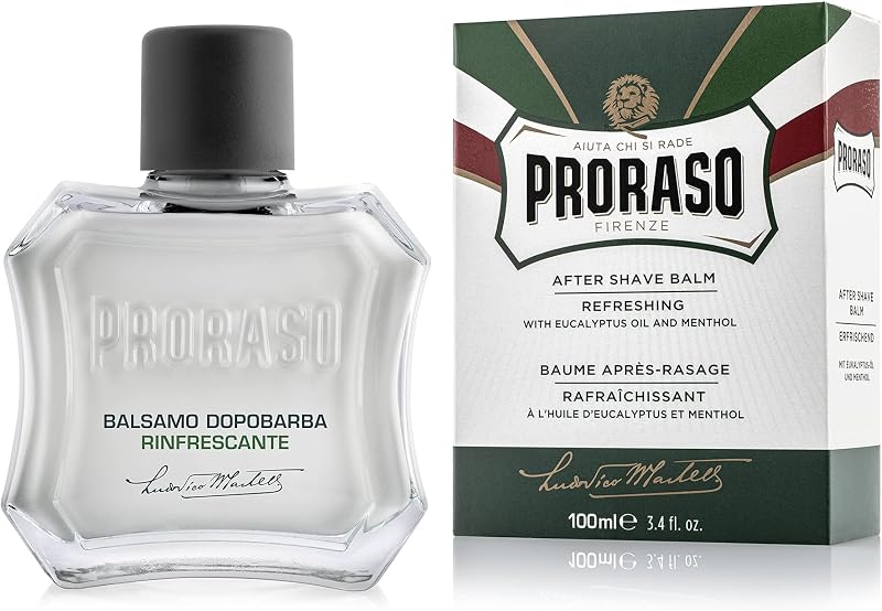 After Shave Balm - Eucalyptus Oil & Menthol - Refreshing After Shave Cream for All Beard Types - Premium Italian Shaving for Men - 3.4oz | Refreshing, Alcohol-Free, With Eucalyptus Oil and Menthol, Invigorates Skin, Made in Italy