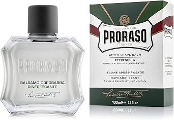 Proraso Tıraş Sonrası Balsam - Okaliptus Yağı Ve Mentollü 100 mL | Canlandırıcı, Alkolsüz, Okaliptüs Yağı ve Mentol İçeren, Cildi Canlandırır, İtalya'da Üretilmiştir