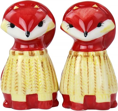 Gibson Home Woodland Fox Salt & Pepper Set