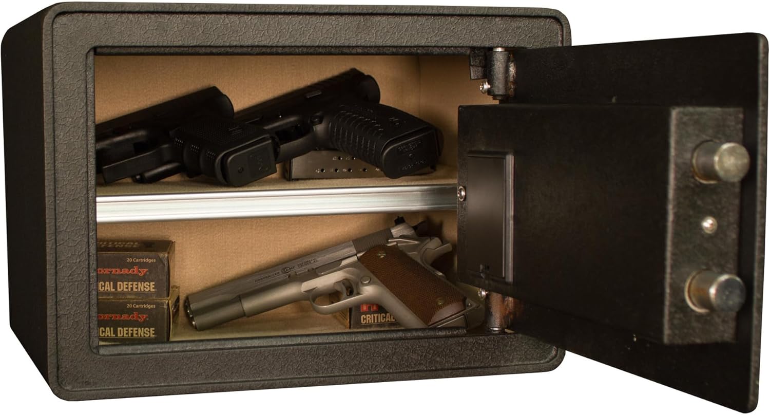 Tracker Safe, 0.817 cu. ft. Steel Security Safe, Biometric Lock, Lock Type Biometric, Model# S10