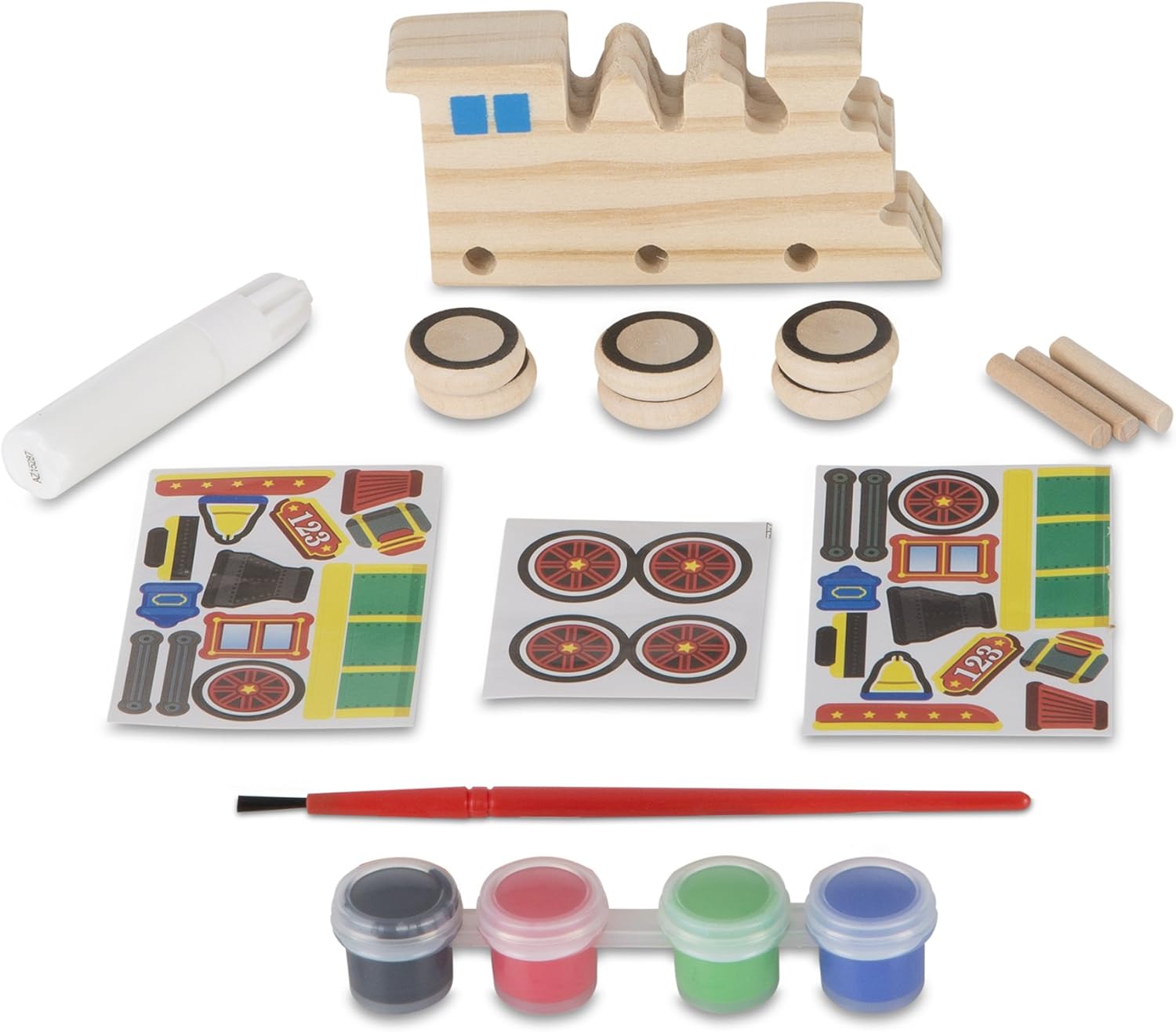 Melissa & Doug Created by Me! Paint & Decorate Your Own Wooden Vehicles Craft Kit For Kids 2 Pack – Monster Truck, Train : Everything Else