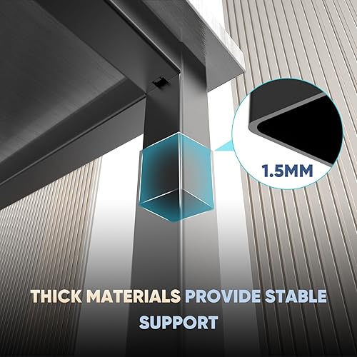 Miniatura 54 de DUMOS Escritorio de oficina pequeño de 32 pulgadas para computadora de estilo moderno y simple, mesa de trabajo de estudio para el dormitorio