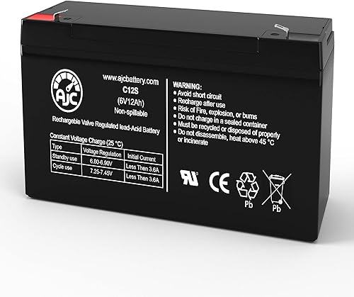 AJC Batería compatible con ExpertPower EXP6120 6V 12Ah Batería de plomo ácido sellada