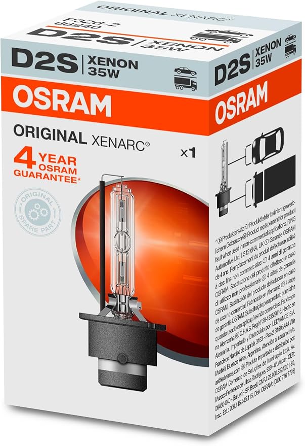 OSRAM 66240 XENARC ORIGINAL - Lámpara de xenón, D2S HID, calidad de equipamiento original OEM, 1 unidad