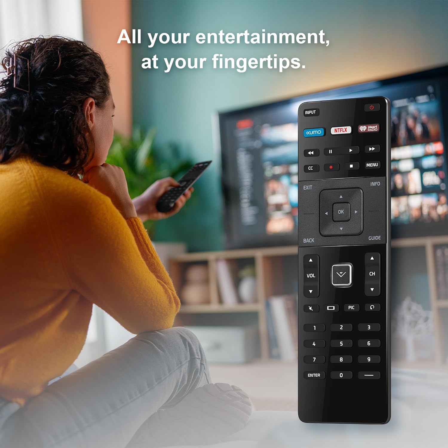 Universal XRT122 VIZIO Remote for All VIZIO Smart TV Remote Fit for VIZIO LED LCD HD UHD 4K HDR SmartCast Smart TVs, for VIZIO D-Series, E-Series Smart TV