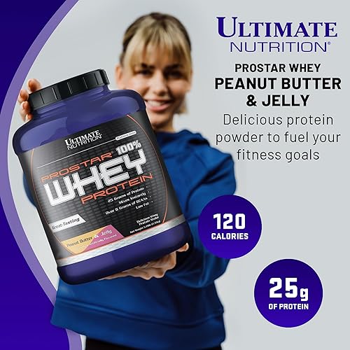 Vista 34 de Ultimate Nutrition PROSTAR 100% proteína de suero en polvo, baja en carbohidratos, apta para dieta cetogénica, 80 porciones, crema de chocolate