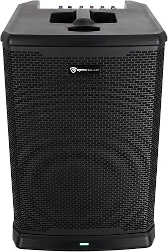 Miniatura 5 de Rockville Titan MIX12A 3200W Peak Sistema PA de columna alimentado de 12 pulgadas con subwoofer, mezclador de 8 canales, audio Bluetooth, DSP,