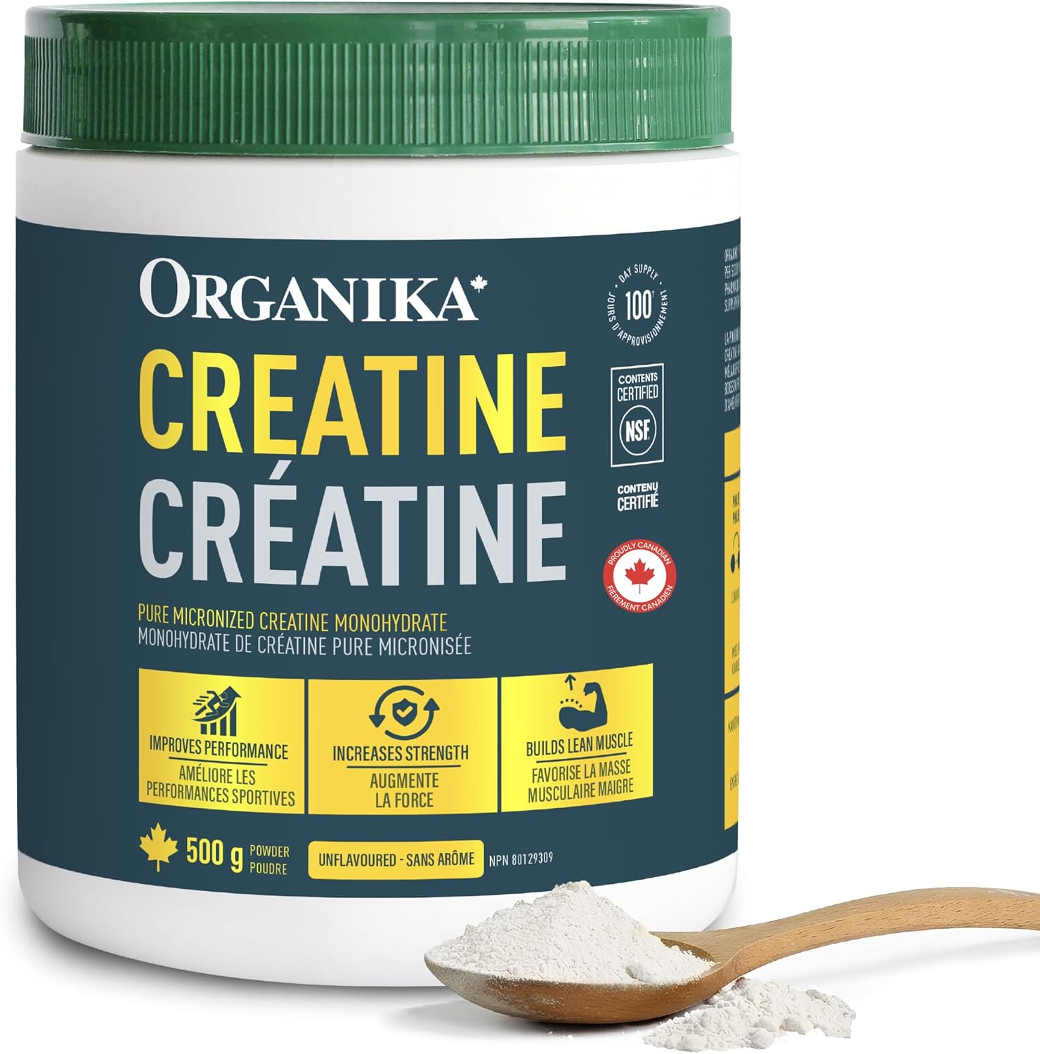 ORGANIKA Unflavoured Creatine Powder, 500 GR