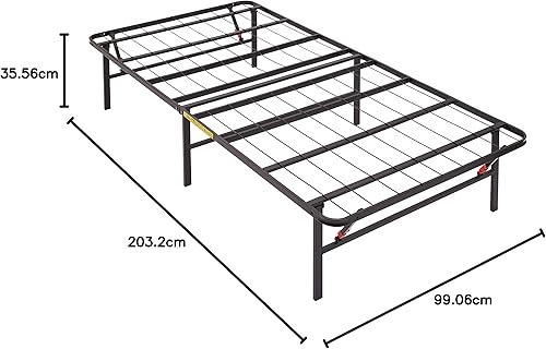 Miniatura 8 de Amazon Basics Armazón de cama plegable de plataforma de metal con instalación sin herramientas, 14 pulgadas de alto, armazón de acero resistente, no