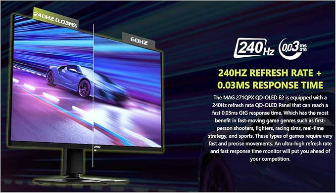 Monitor Gaming 27" QHD 240Hz OLED con HDR 400 y Soporte Ergonómico miniatura 2