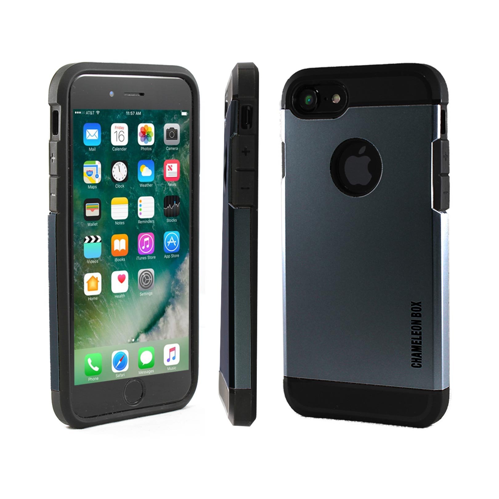 Chameleon Box[Rose Gold] iPhone 7 Case - Shock Absorbent - Soft Silicon Protective - Heavy Duty Dual Layer Apple iPhone 7 Case black B06XR4FLHN