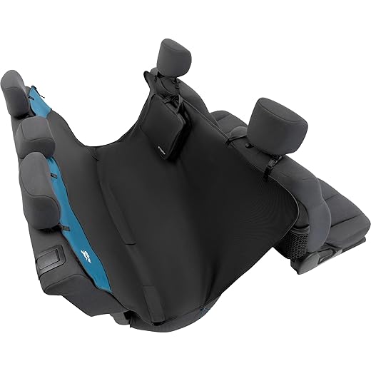 Kurgo Dog Hammock Car Seat Cover for Pets, Pet Seat Cover, Car Hammocks for Dogs, Water, Resistant, Wander, Heather, Journey, Half, Coast to Coast, Cars, Trucks, SUVs, Black, Grey, Black/Khaki 55" Wide